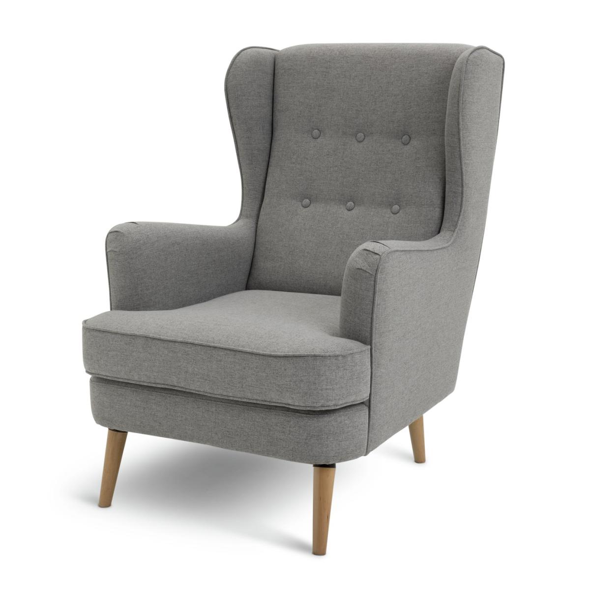 Habitat Callie Self Assembly Fabric Wingback Chair - Grey – image 5
