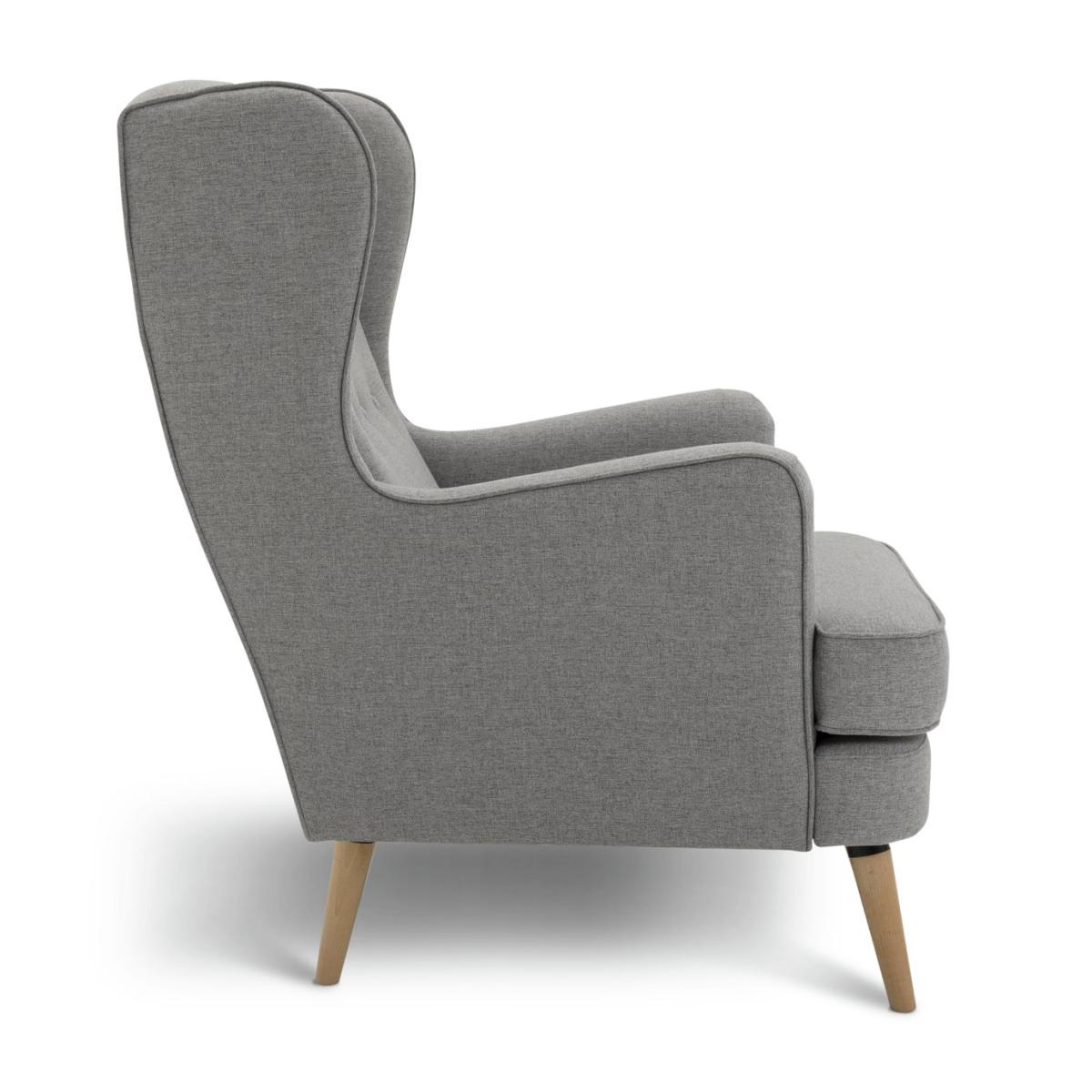 Habitat Callie Self Assembly Fabric Wingback Chair - Grey – image 7