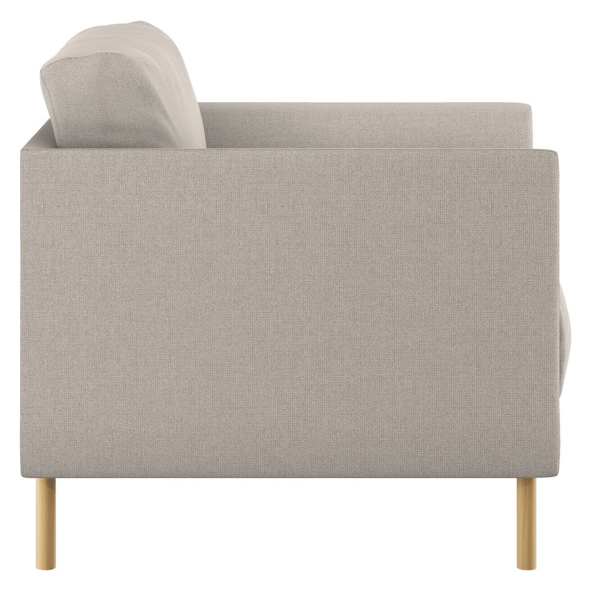 Hyde Natural Textured Woven FaBric Armchair, Wooden Leg, Natural – image 4