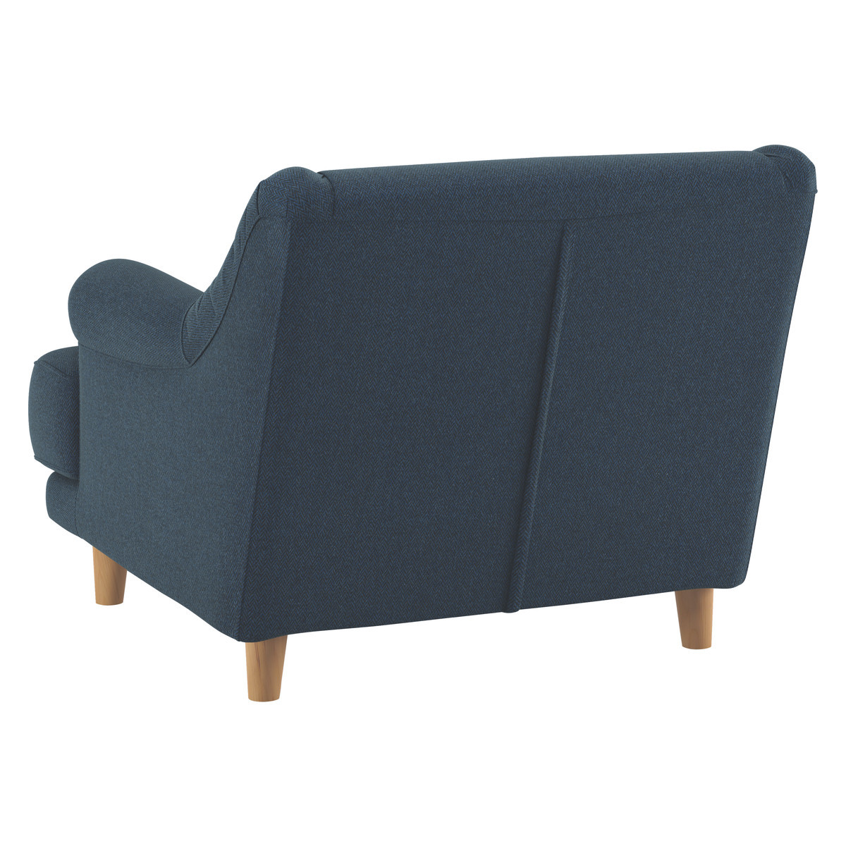 Townsend Navy Blue Herringbone Wool Mix Armchair, Navy – image 5