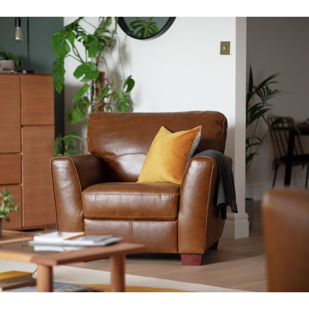 Habitat Milford Leather Chair - Tan – image 4