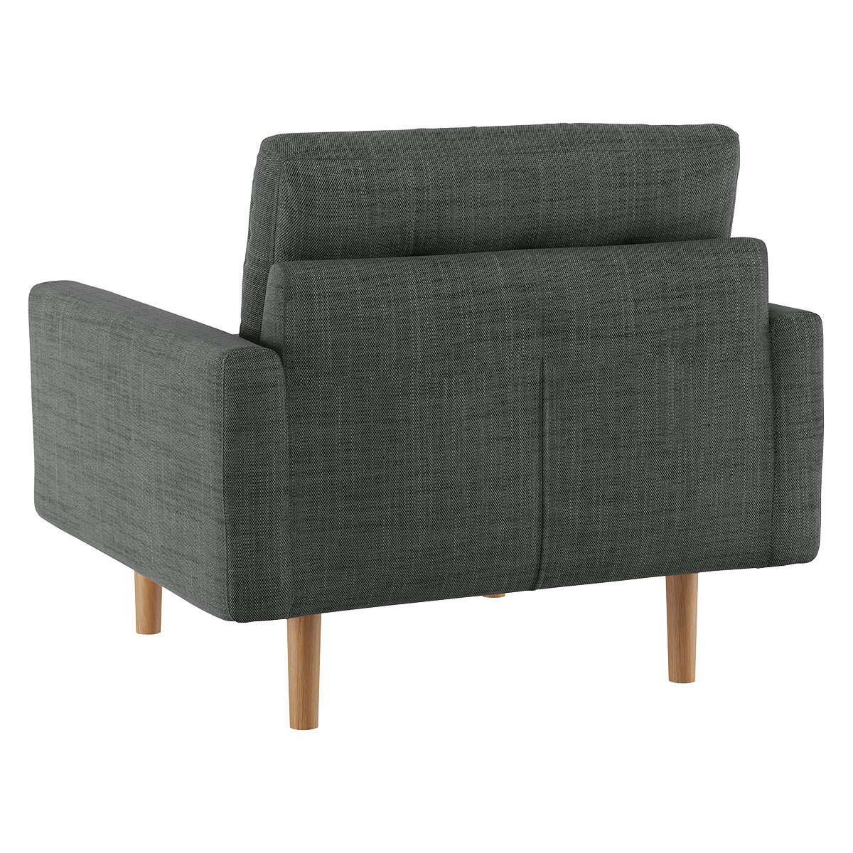 Fenner Charcoal Grey Italian Woven FaBric Armchair, Charcoal – image 5