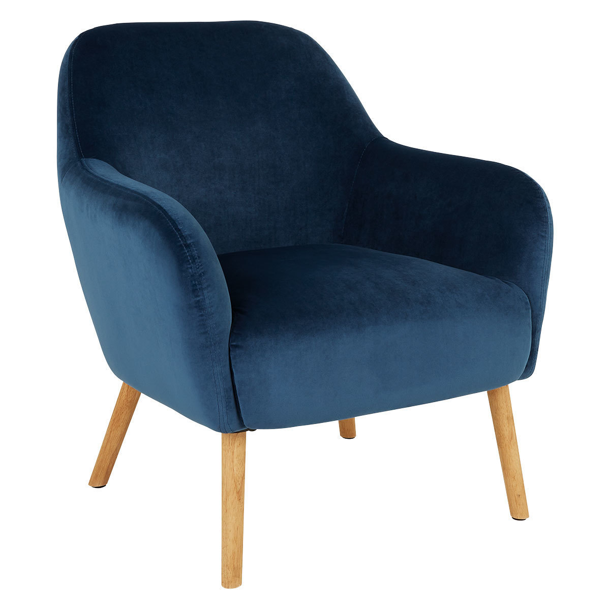 TulsaBlueVelvetArmchair – image 3
