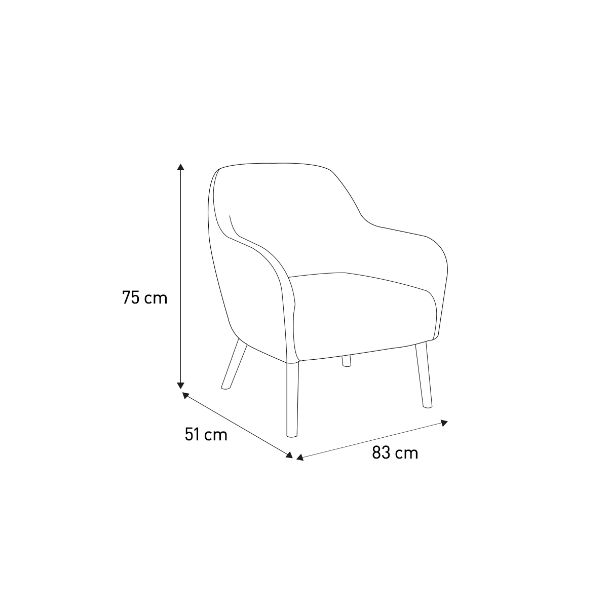 TulsaBlueVelvetArmchair – image 7