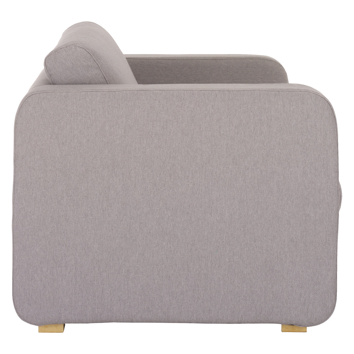 Porto Grey FaBric Armchair, Wooden Feet, Grey – image 4