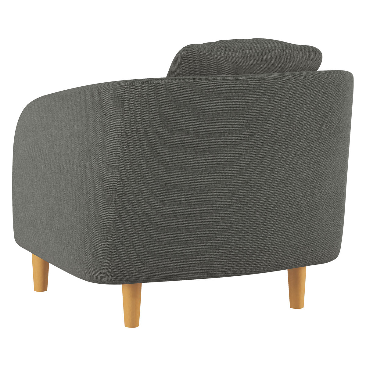 Colby Charcoal Grey FaBric Armchair, Wooden Feet, Charcoal – image 5