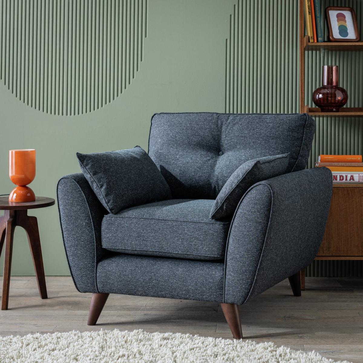 Habitat Iris Fabric Armchair - Charcoal – image 3