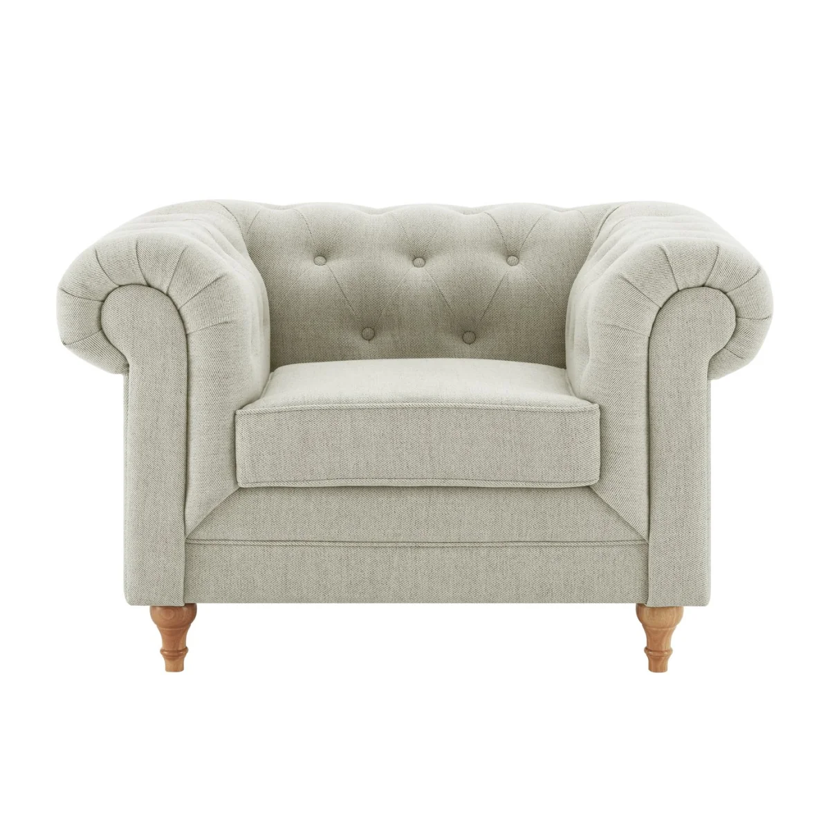 Habitat Chesterfield Fabric Armchair - Natural – image 4