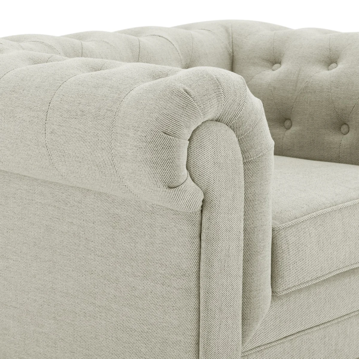 Habitat Chesterfield Fabric Armchair - Natural – image 7