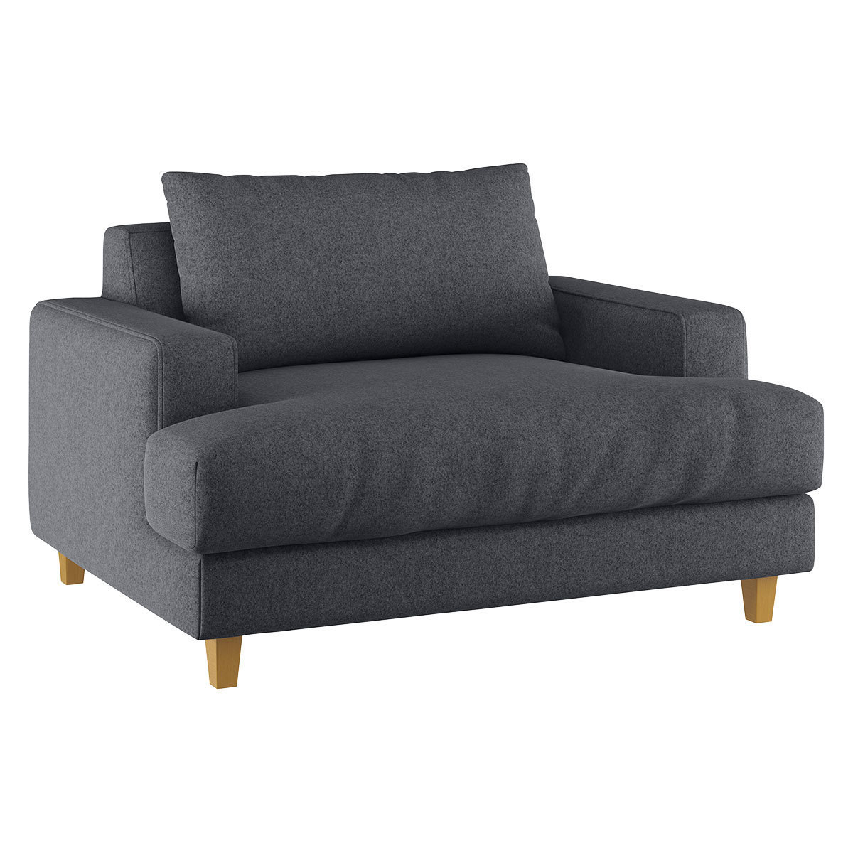 Wiltons Charcoal Grey Wool FaBric Armchair, Charcoal – image 3