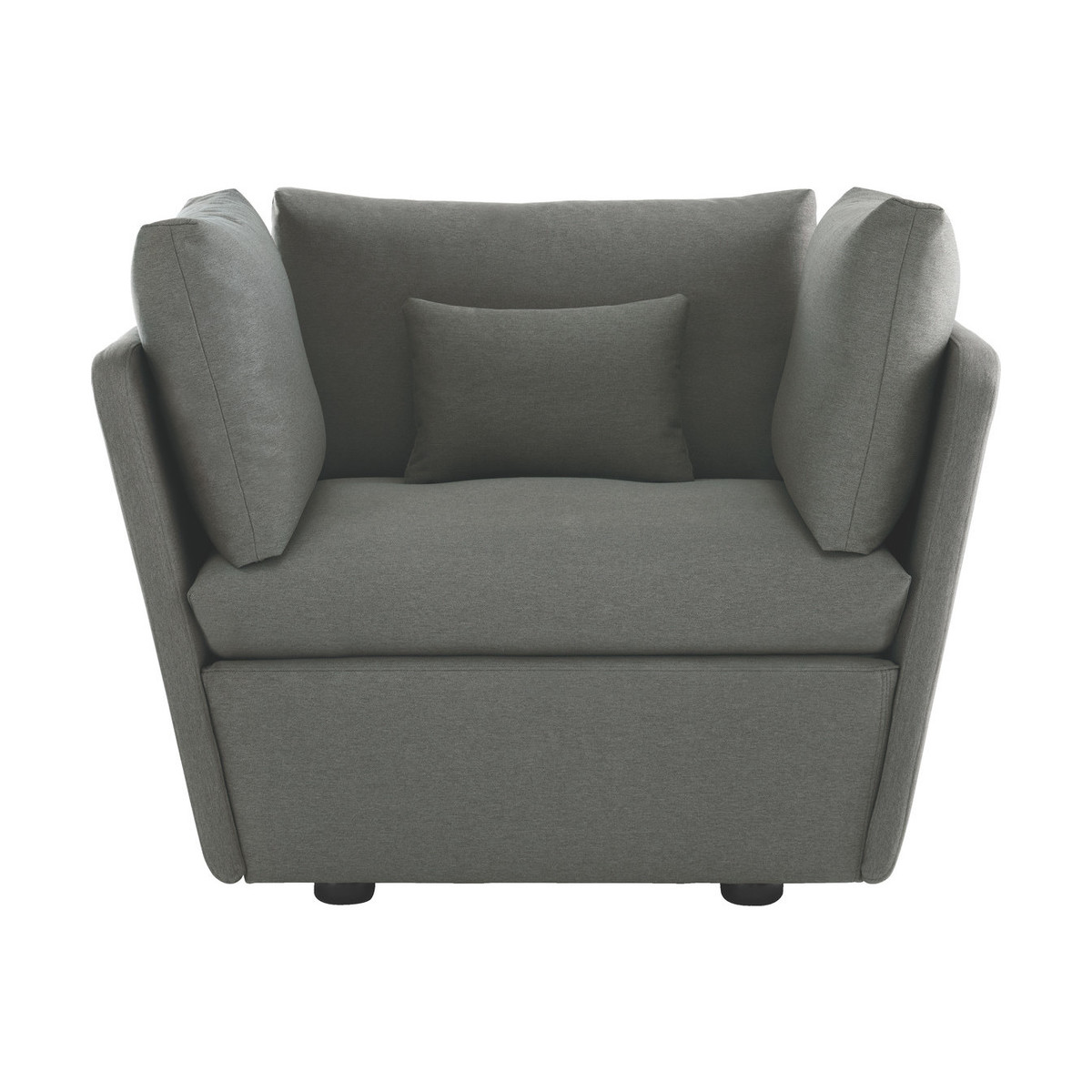 Kasha Charcoal Grey FaBric Armchair, Charcoal – image 1
