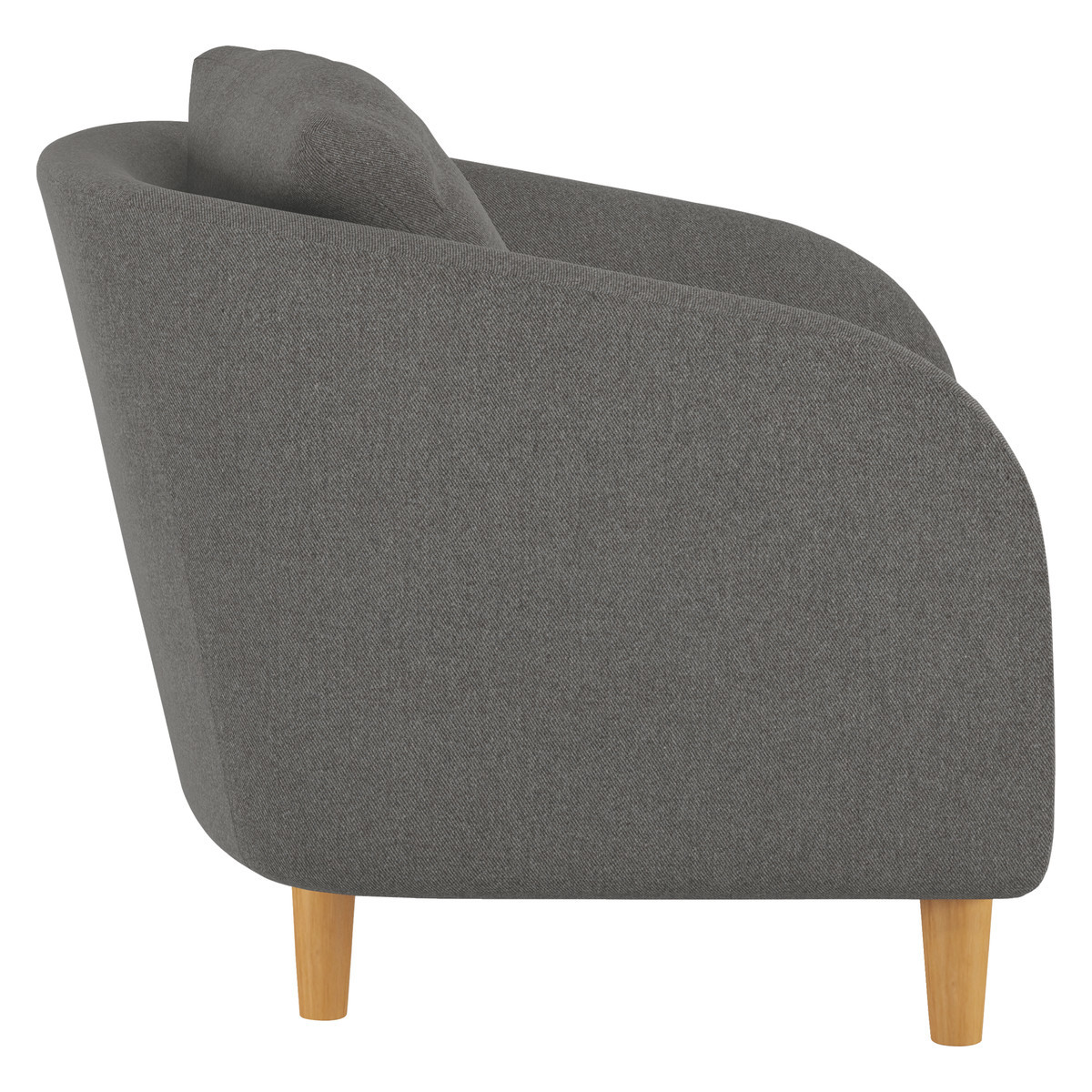 Colby Charcoal Grey Wool Tweed Armchair, Charcoal – image 4