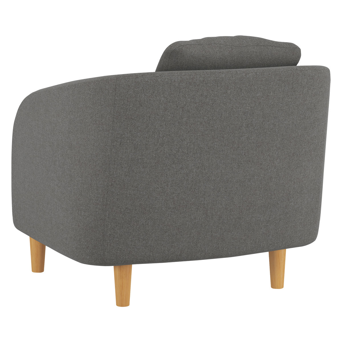 Colby Charcoal Grey Wool Tweed Armchair, Charcoal – image 5