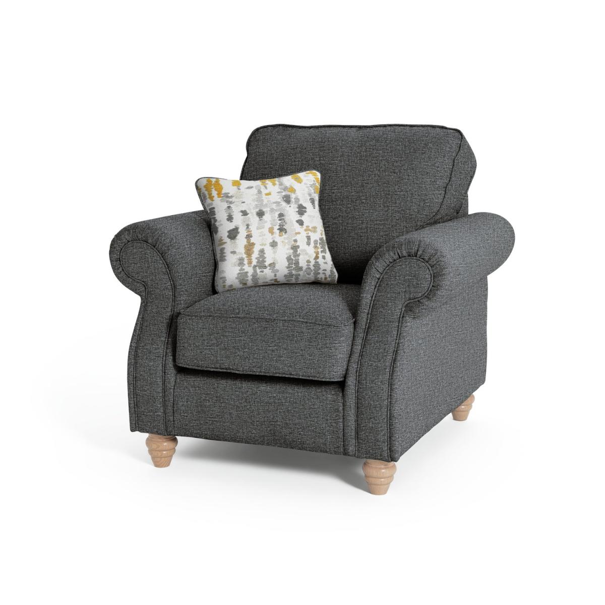 Habitat Wilfred Fabric Chair - Charcoal – image 4