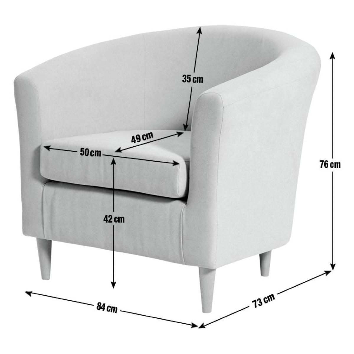 Habitat Fabric Tub Chair - Grey – image 3