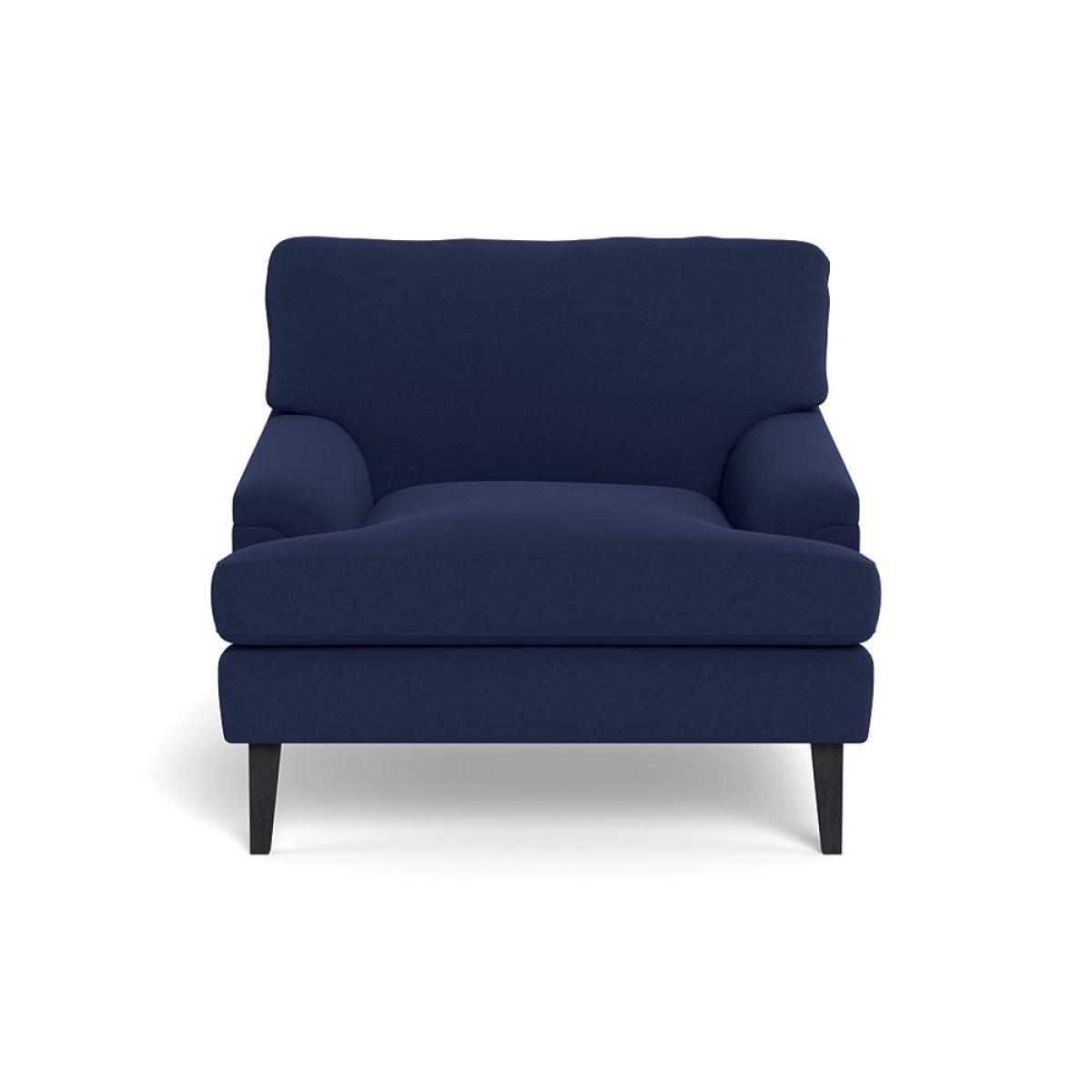 Heal's Stanton Armchair Melton Wool New Navy Black Feet – image 2