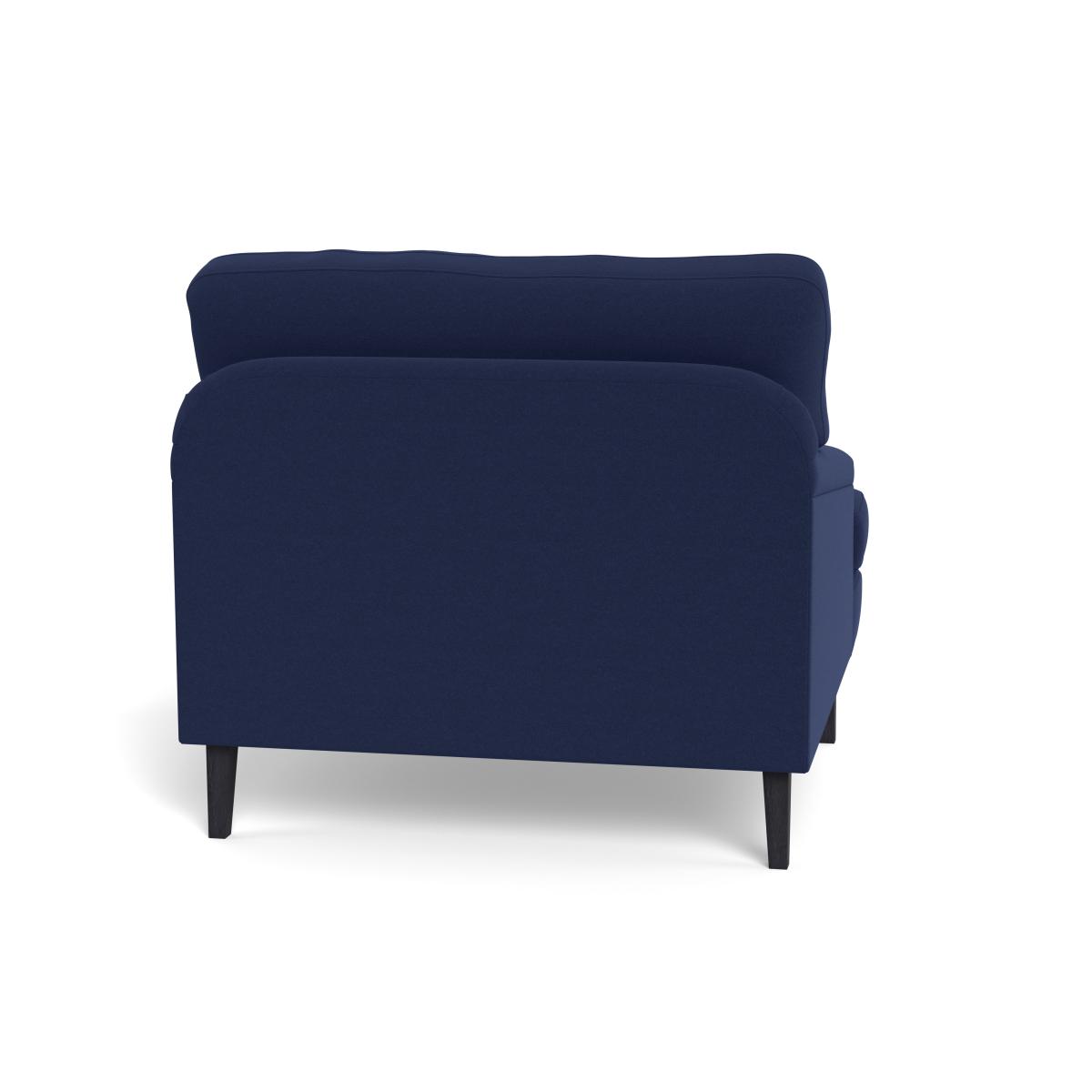 Heal's Stanton Armchair Melton Wool New Navy Black Feet – image 6