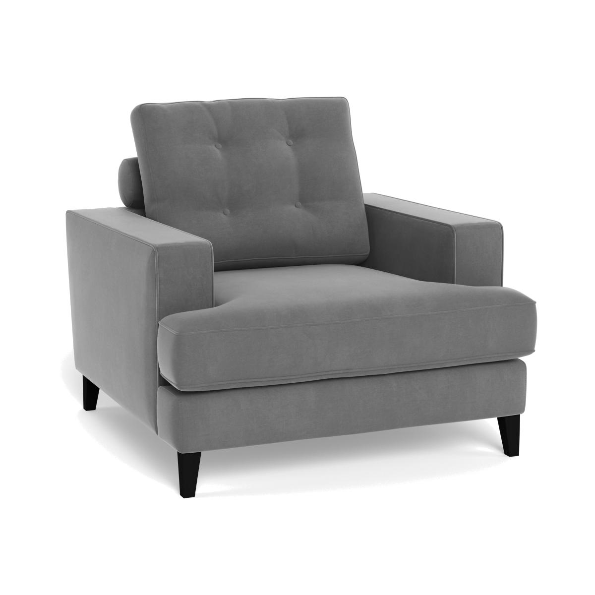 Heal's Mistral Armchair Smart Velvet Mercury Natural Feet – image 1