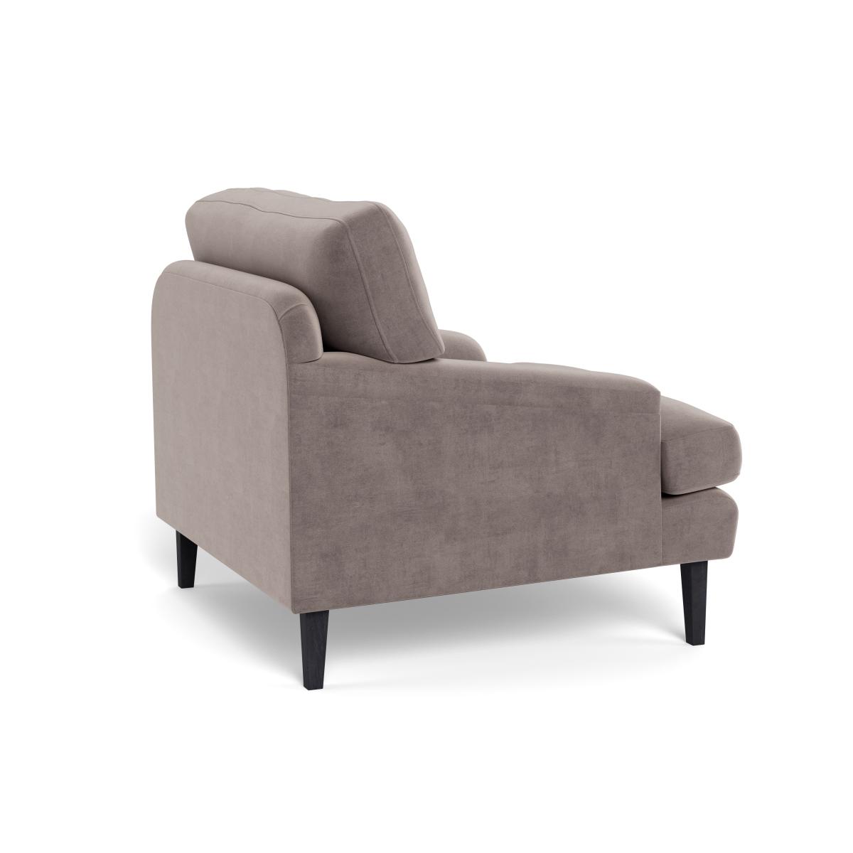 Heal's Stanton Armchair Smart Luxe Velvet Mushroom Black Feet – image 5