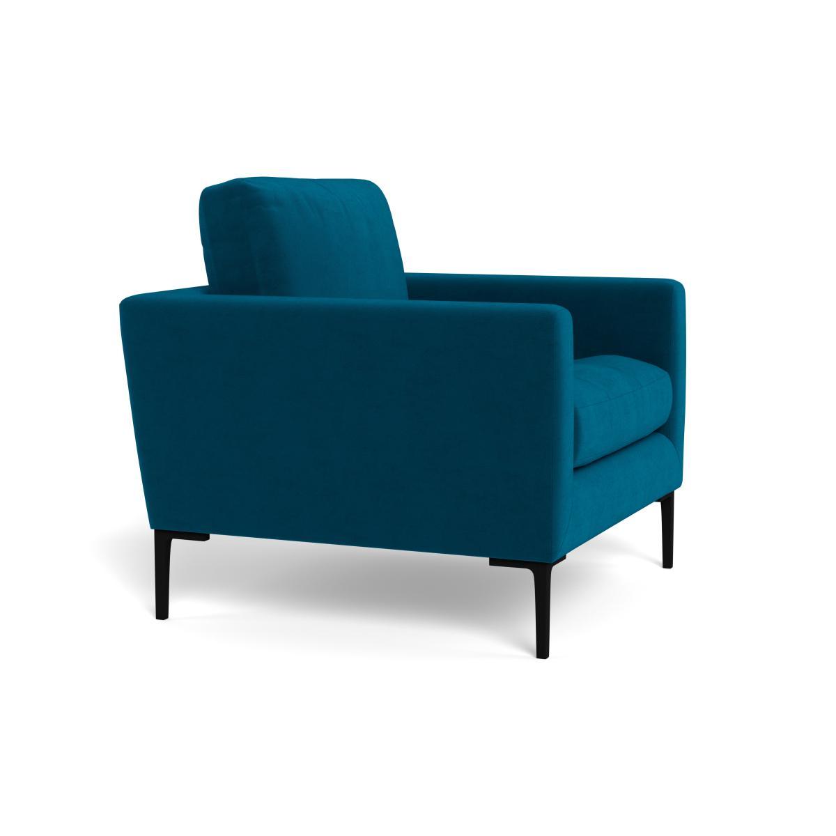 Heal's Eton Armchair Velvet Teal Brass Feet - Heal's UK Furniture – image 2
