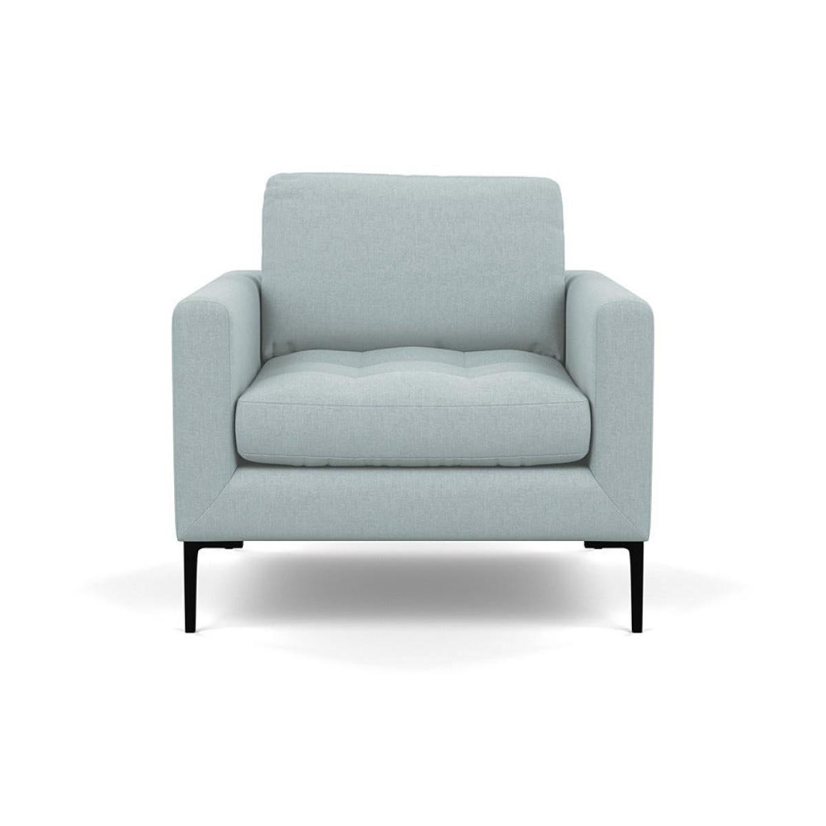 Heal's Eton Armchair Brushed Cotton Mist Black Feet – image 2