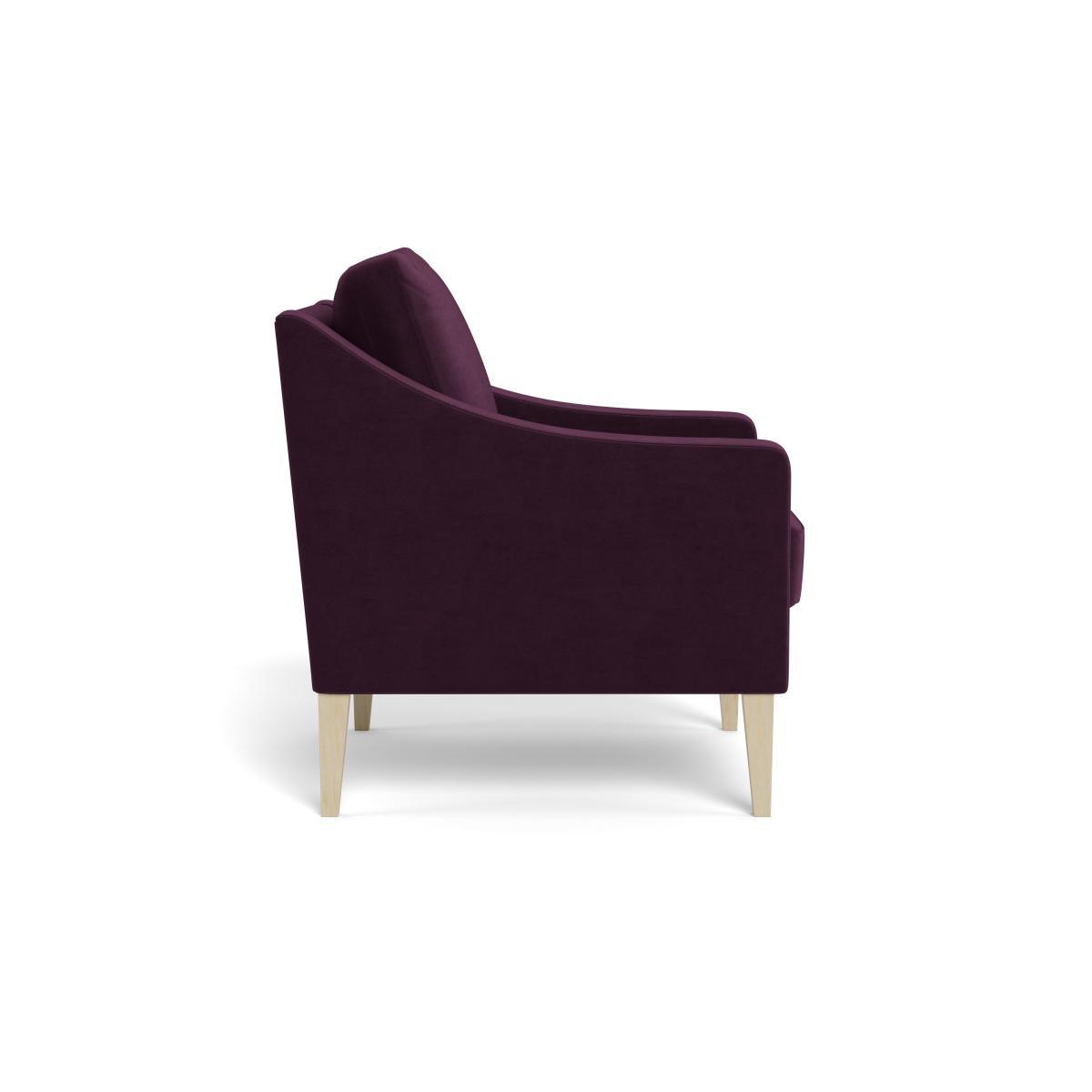 Heal's Richmond Armchair Velvet Grape Natural Feet - Heal's UK Furniture – image 3
