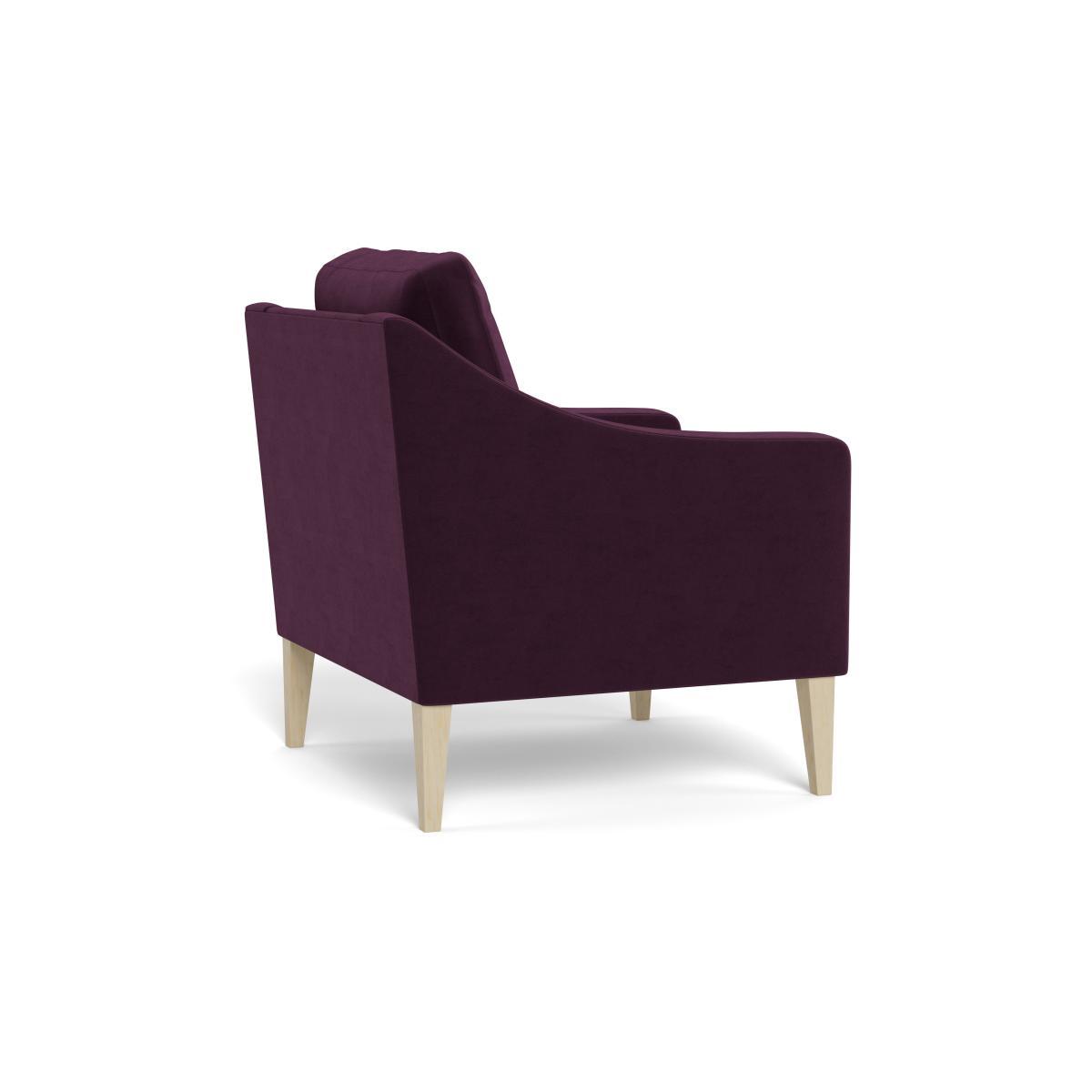 Heal's Richmond Armchair Velvet Grape Natural Feet - Heal's UK Furniture – image 4