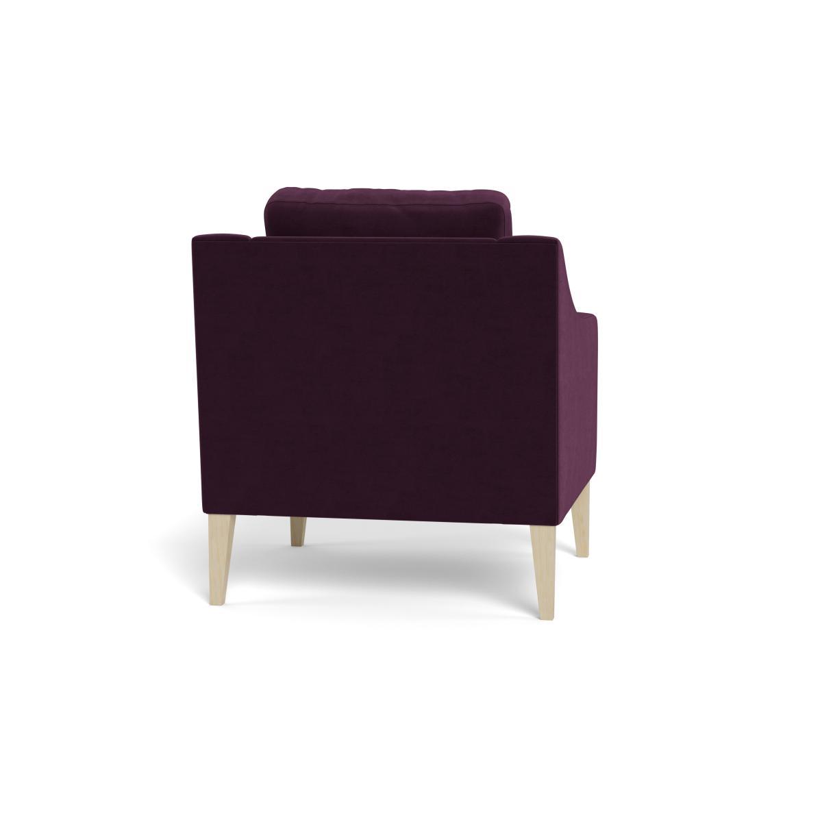 Heal's Richmond Armchair Velvet Grape Natural Feet - Heal's UK Furniture – image 5