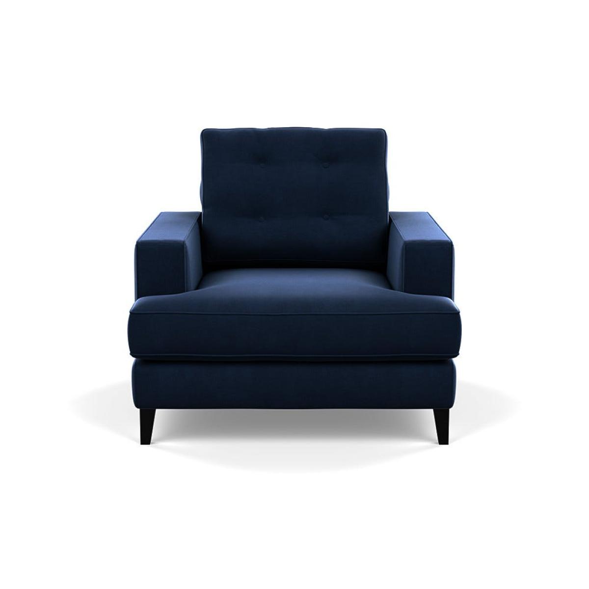 Heal's Mistral Armchair Smart Velvet Dusk Black Feet – image 2