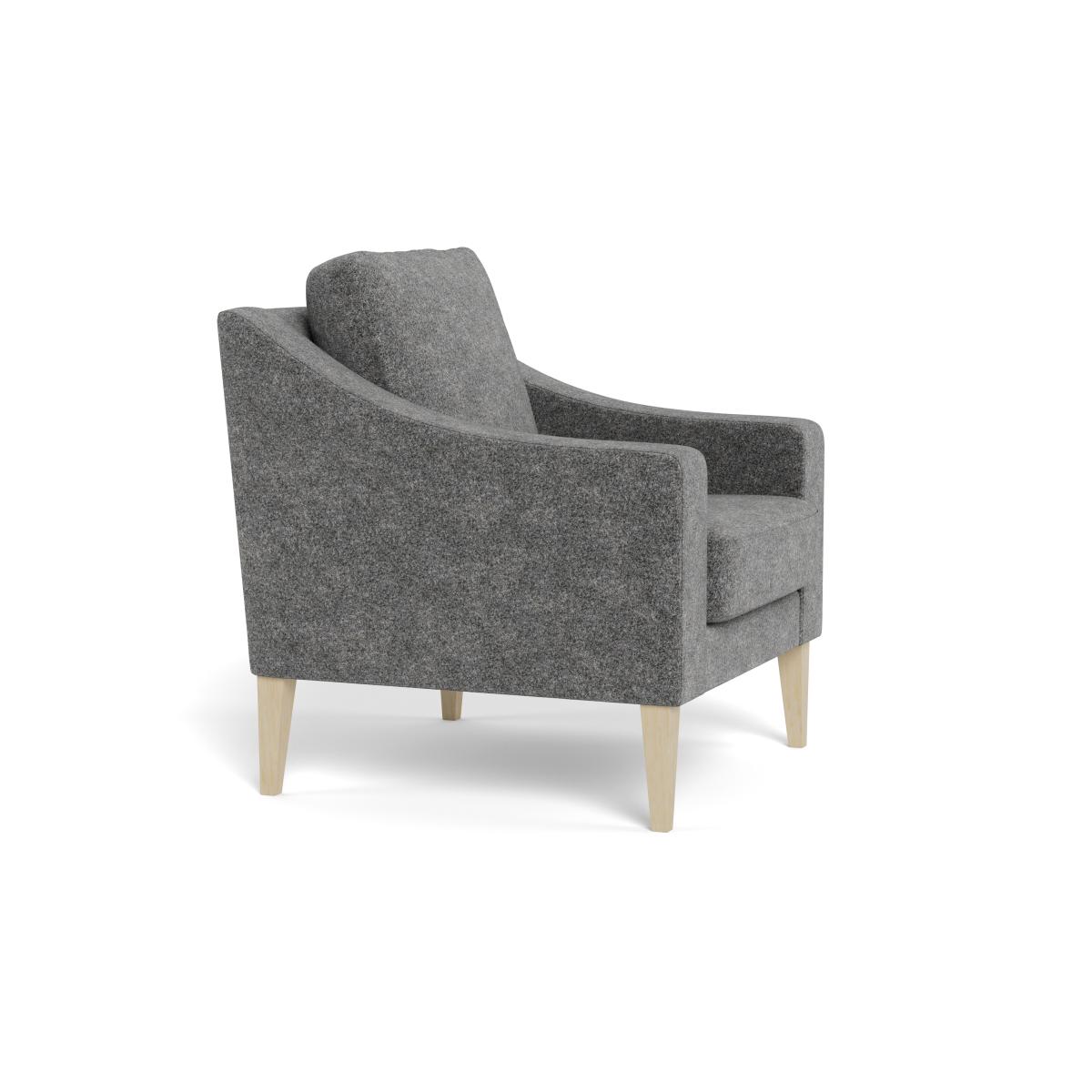 Heal's Richmond Armchair Melton Wool Shale BLACK – image 3