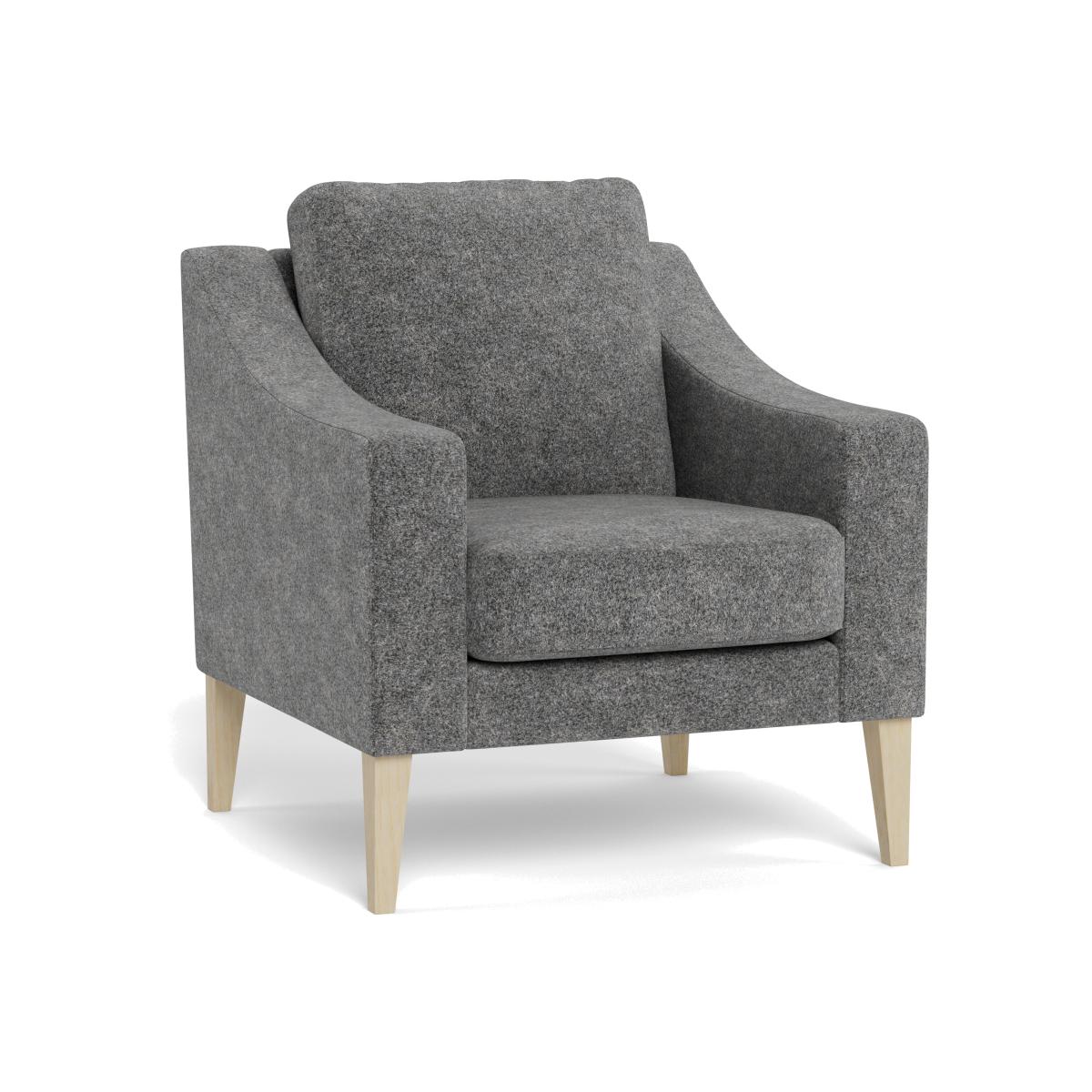 Heal's Richmond Armchair Melton Wool Shale BLACK – image 1