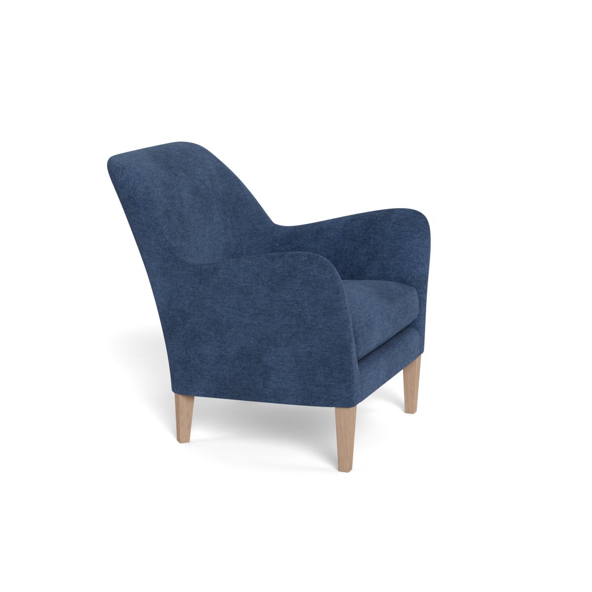 Heal's Wallis Armchair Broad Weave Lagoon Walnut Feet – image 3