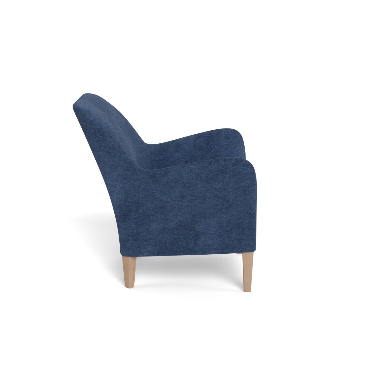 Heal's Wallis Armchair Broad Weave Lagoon Walnut Feet – image 4