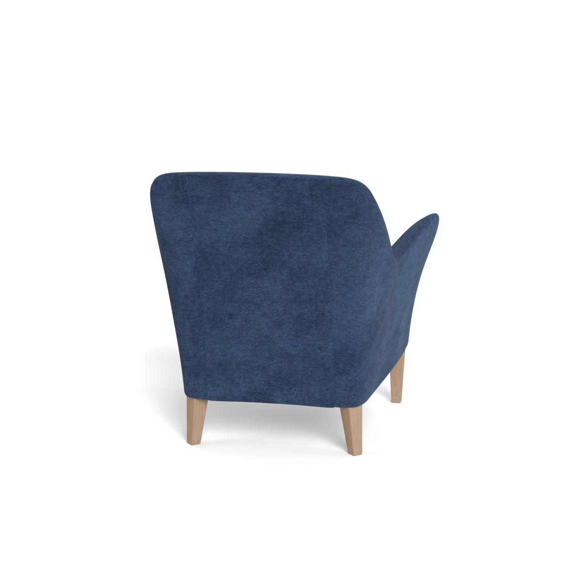 Heal's Wallis Armchair Broad Weave Lagoon Walnut Feet – image 6