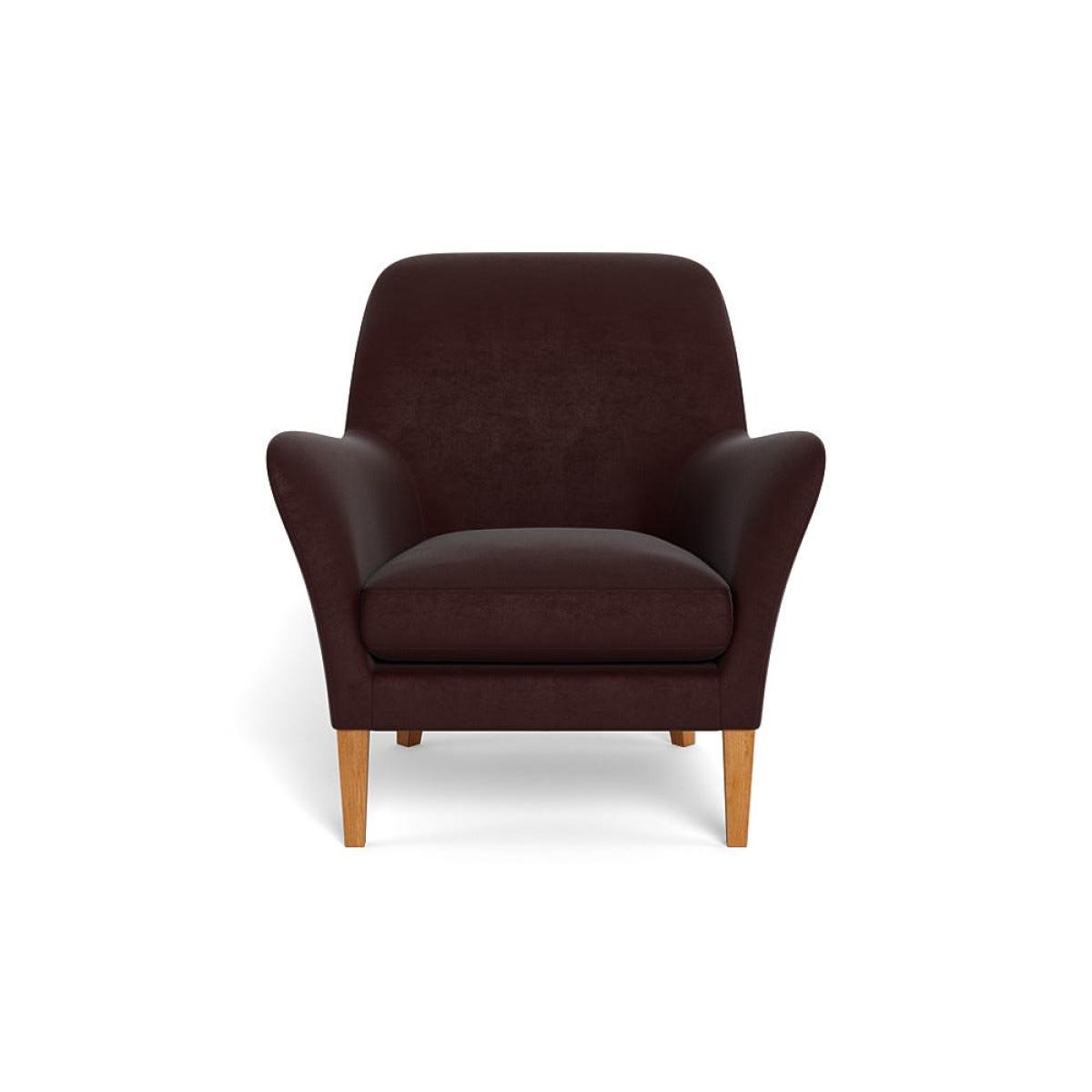 Heal's Wallis Armchair Smart Luxe Velvet Acorn Stained Oak Feet – image 2