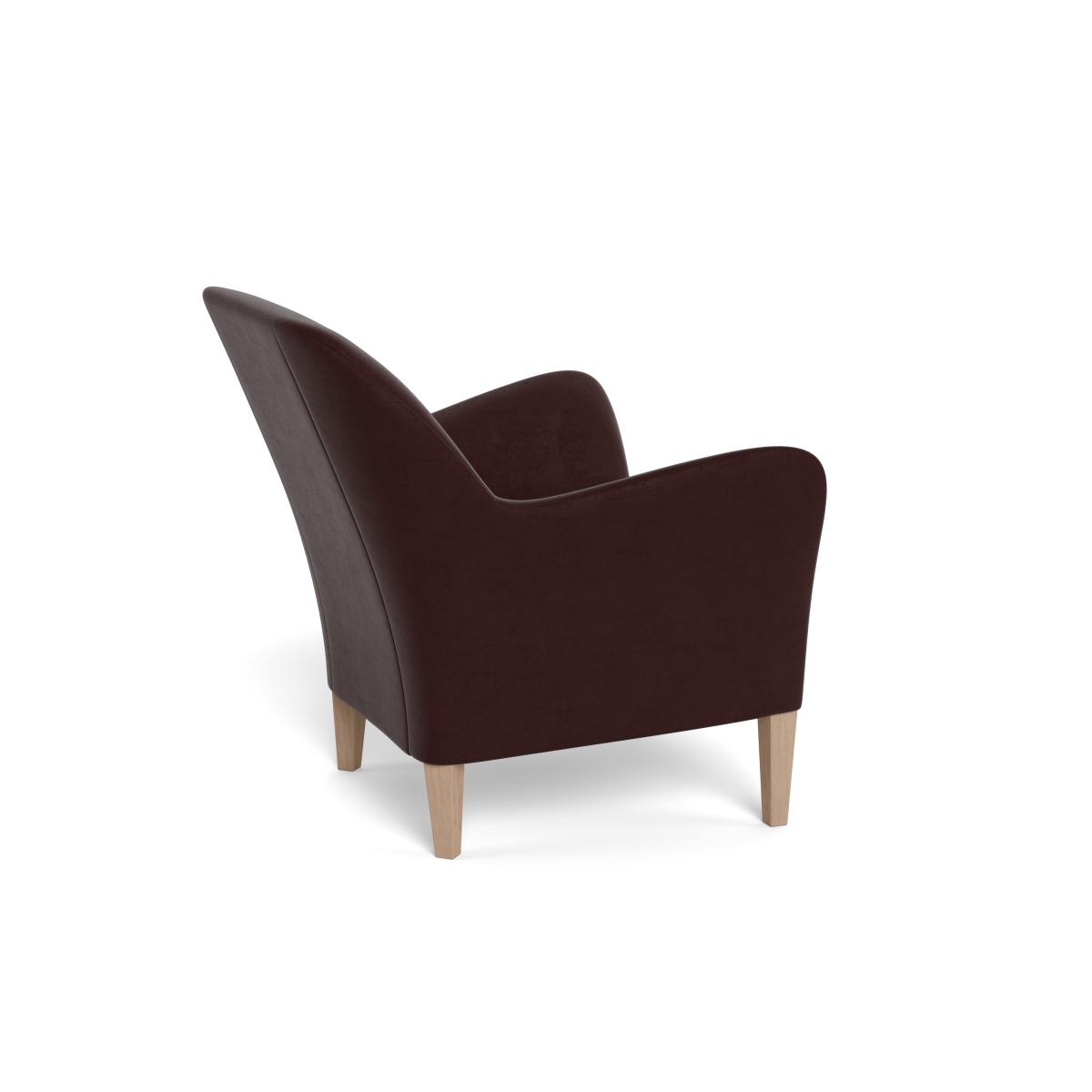 Heal's Wallis Armchair Smart Luxe Velvet Acorn Stained Oak Feet – image 5