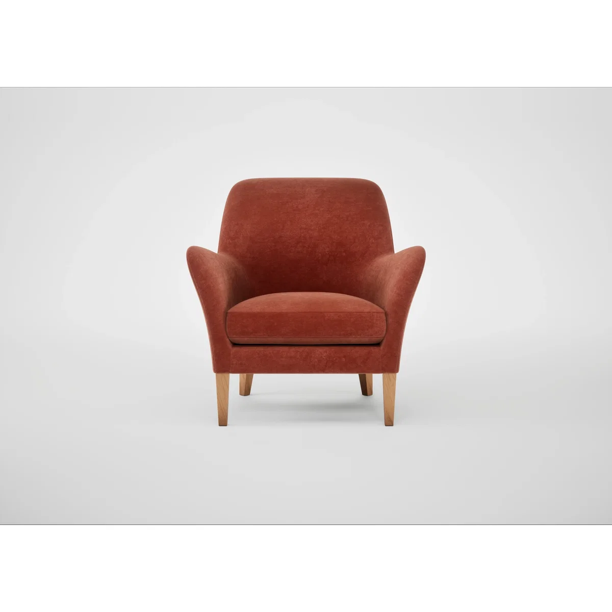 Heal's Wallis Armchair Smart Luxe Velvet Tawny Natural Feet – image 2
