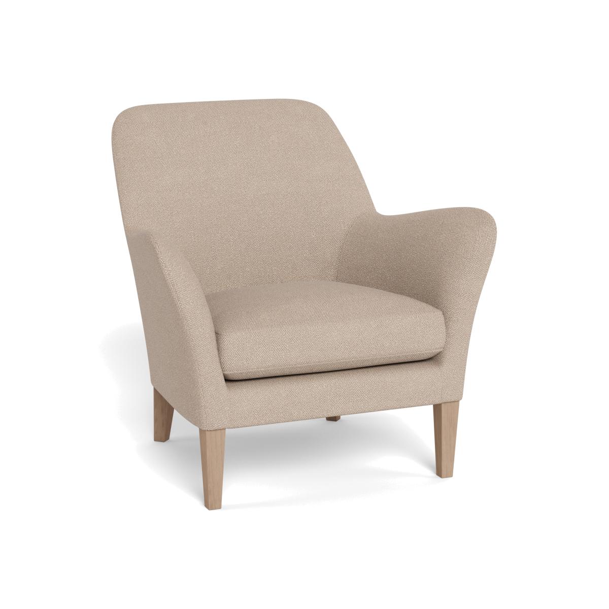 Heal's Wallis Armchair Boucle Tweed Pearl Black Feet – image 1