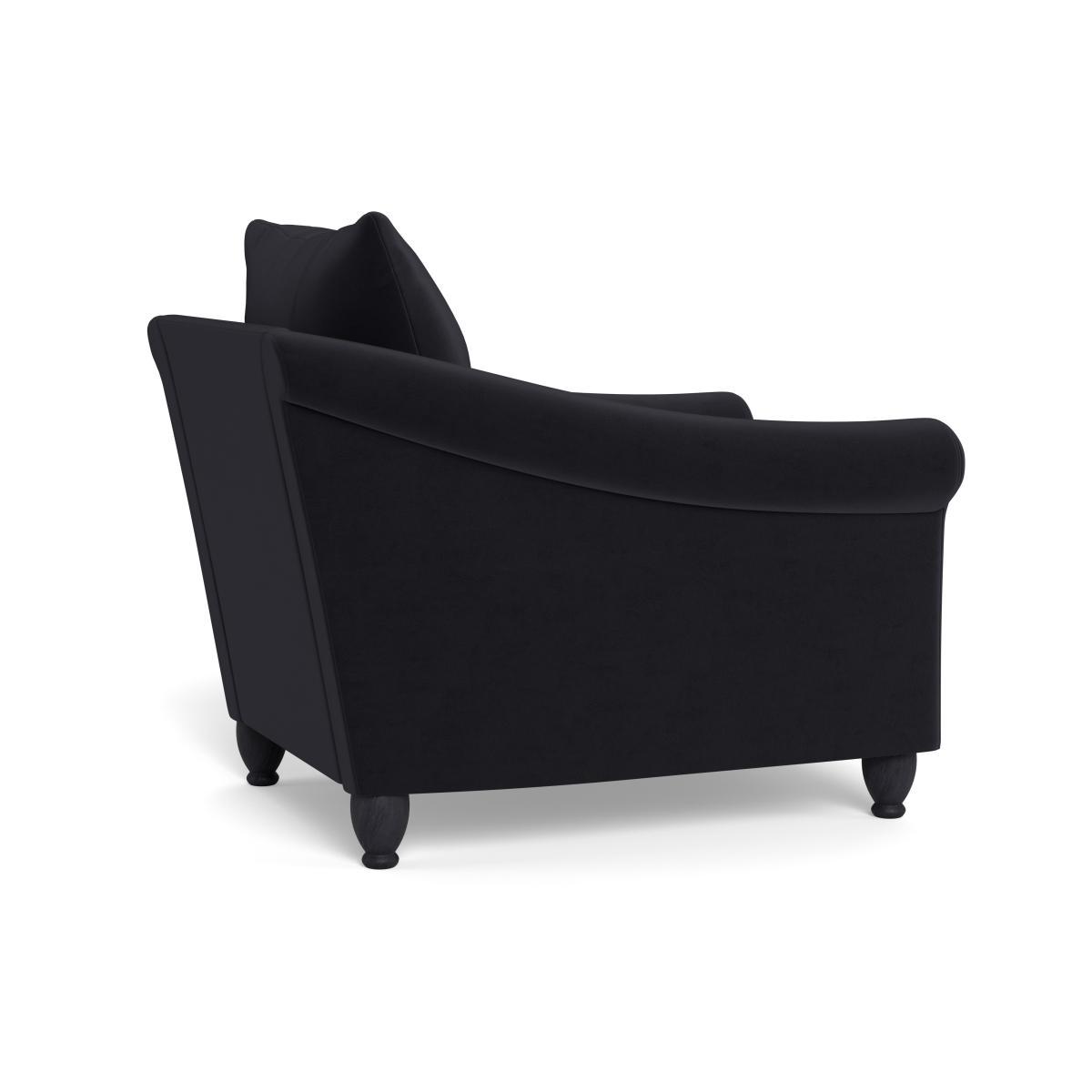 Heal's Devon Armchair Velvet Black Natural Ash Feet - Heal's UK Furniture – image 4