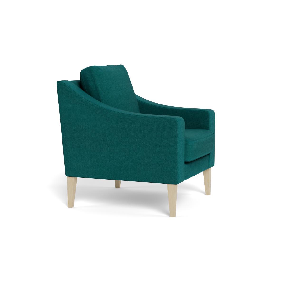 Heal's Richmond Armchair Brushed Cotton Pine Black Feet - Heal's UK Furniture – image 2