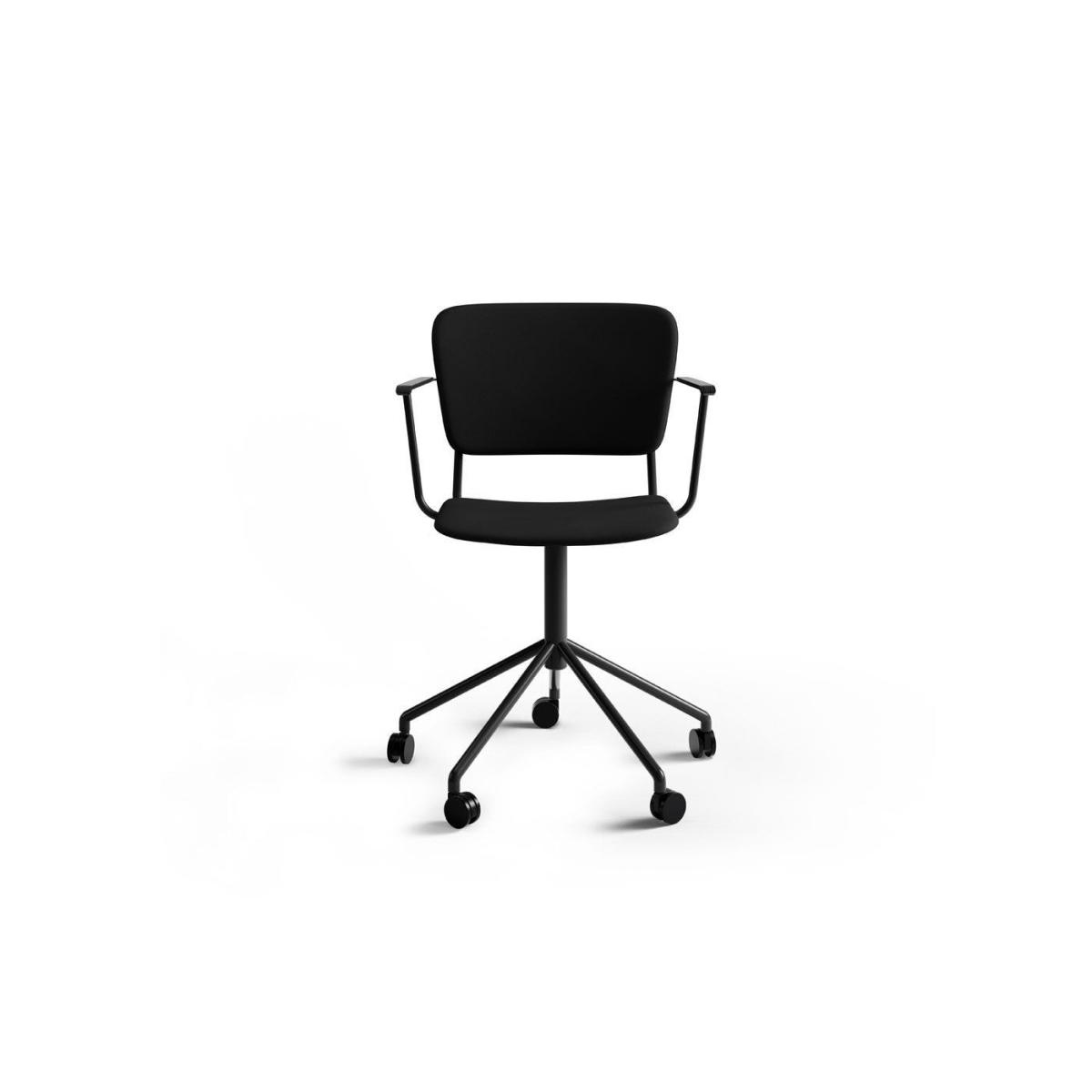 Fogia Mono Swivel Armchair Elmosoft Black Leather - Heal's UK Furniture – image 3