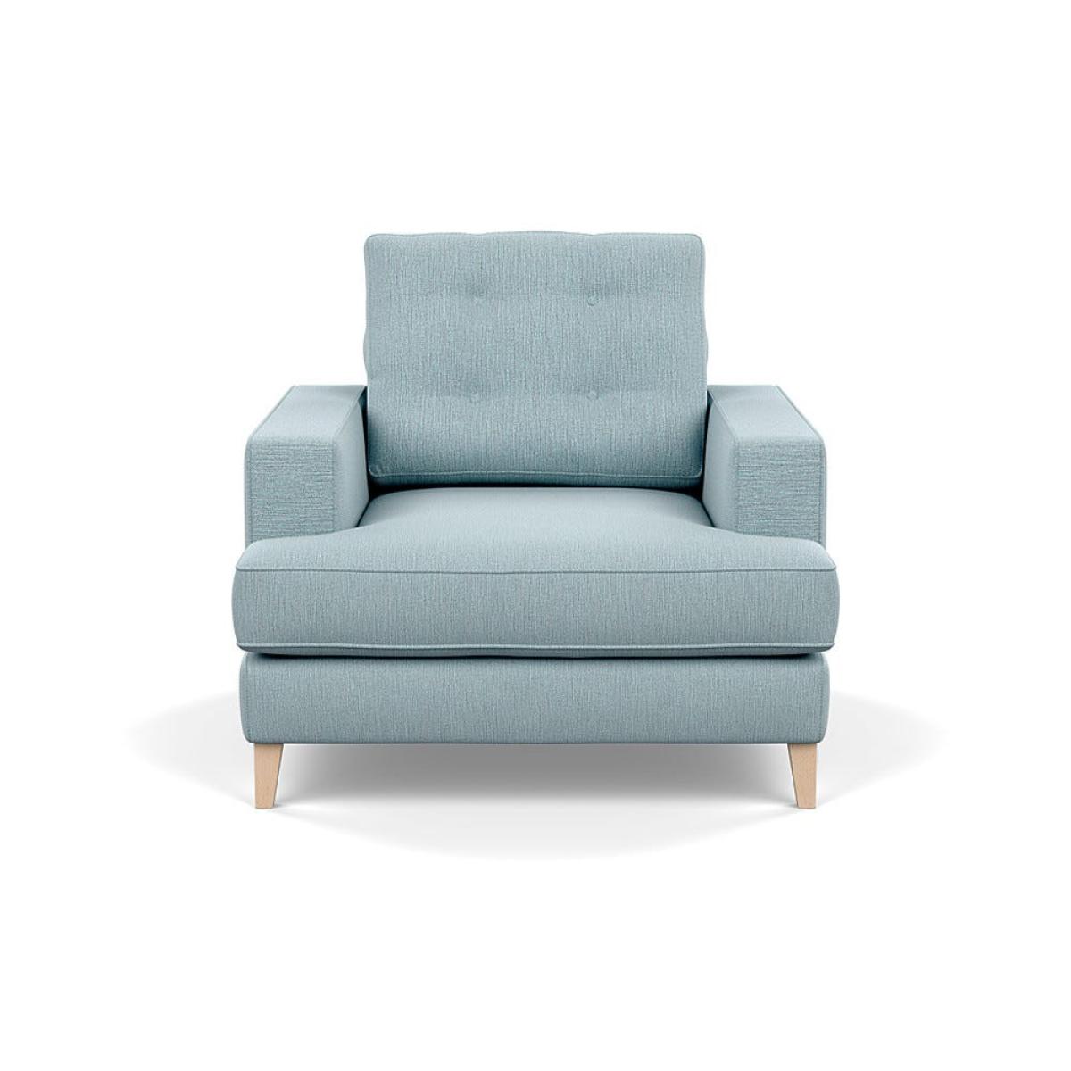 Heal's Mistral Armchair Smart Linen Mix Duck Egg Natural Feet – image 2