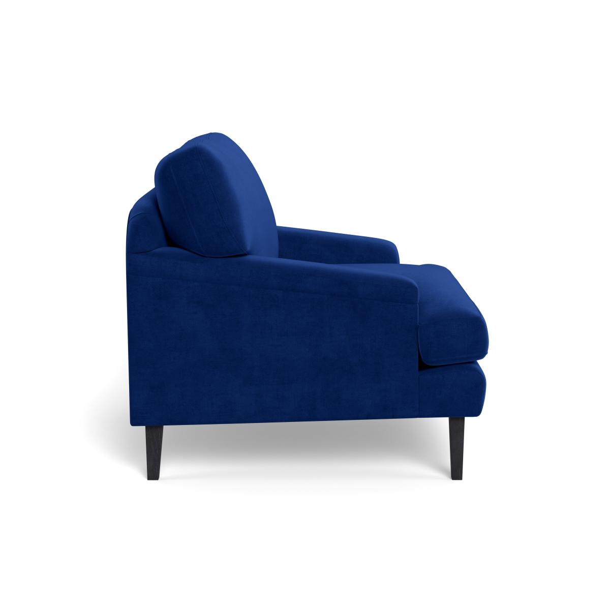 Heal's Stanton Armchair Smart Luxe Velvet Azure Natural Feet – image 4