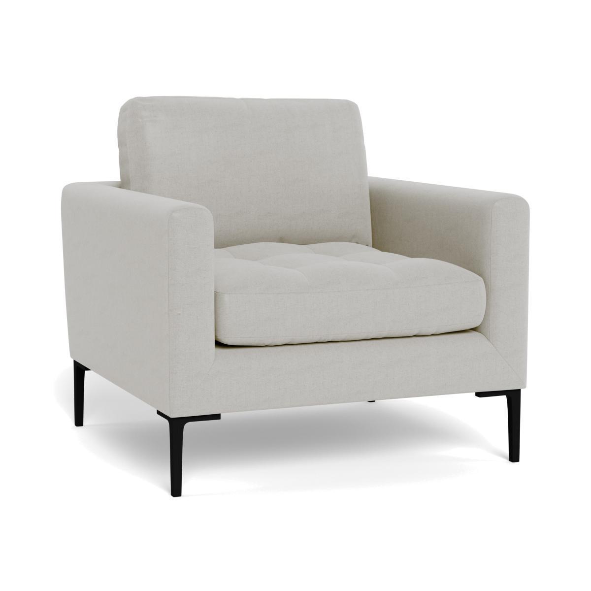 Heal's Eton Armchair Capelo LinenCotton Sea Salt Brass Feet - Heal's UK Furniture – image 1
