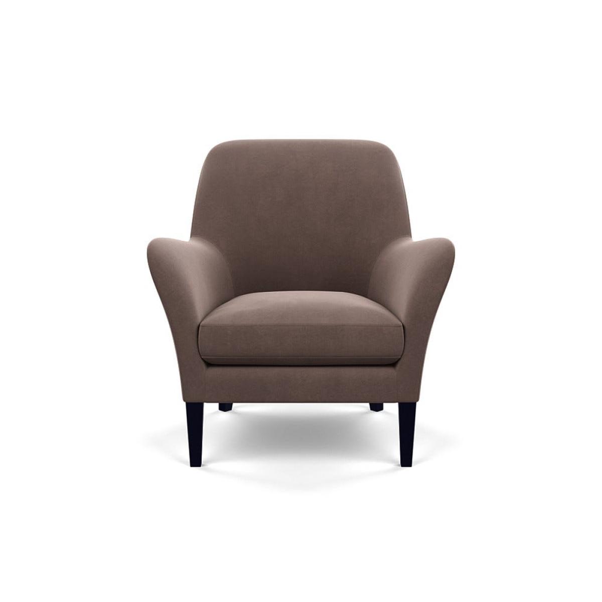 Heal's Wallis Armchair Smart Velvet Mouse Black Painted Oak Feet – image 2