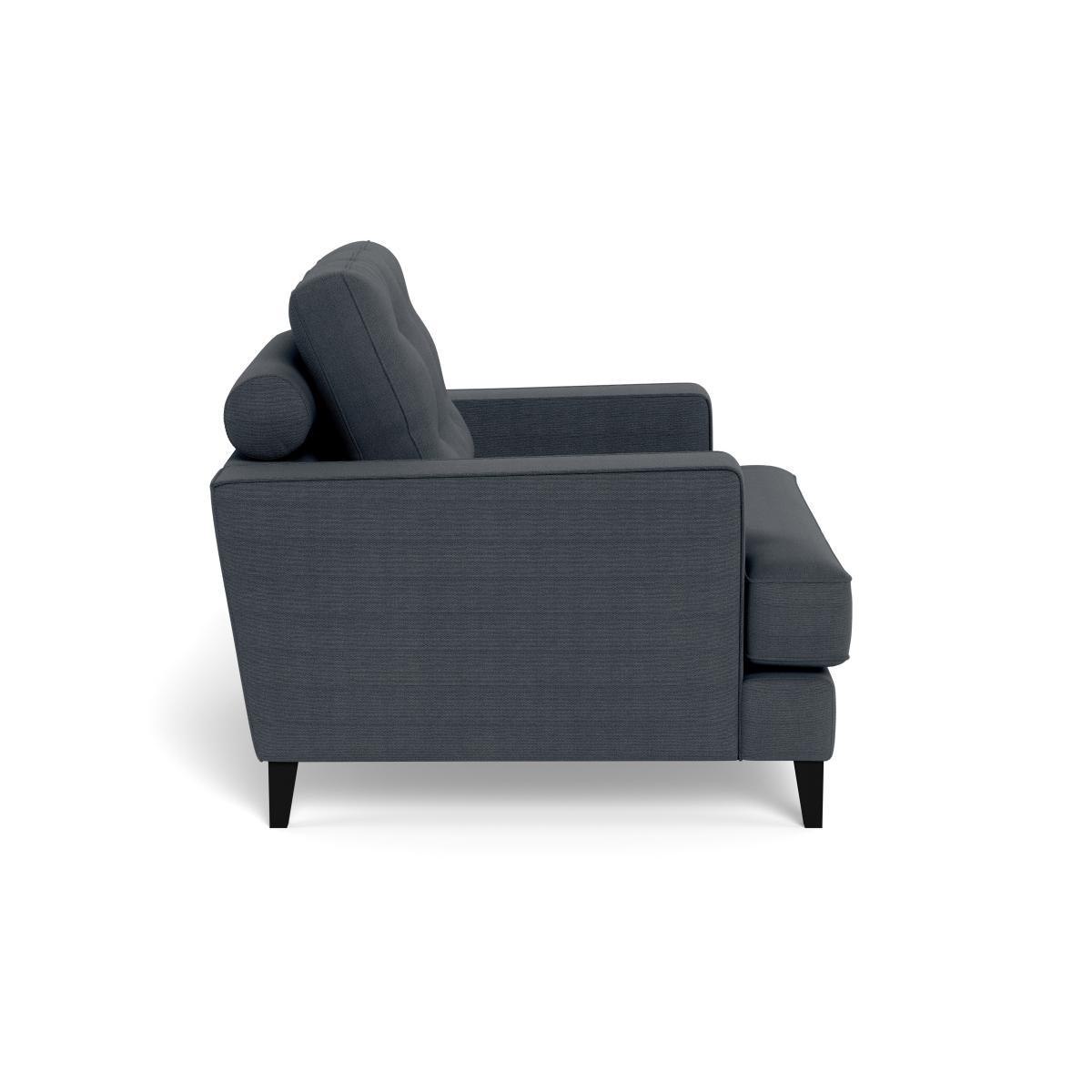 Heal's Mistral Armchair Linen Dark Grey Black Feet - Heal's UK Furniture – image 3