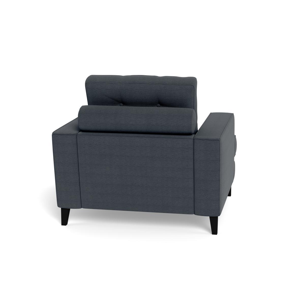 Heal's Mistral Armchair Linen Dark Grey Black Feet - Heal's UK Furniture – image 5