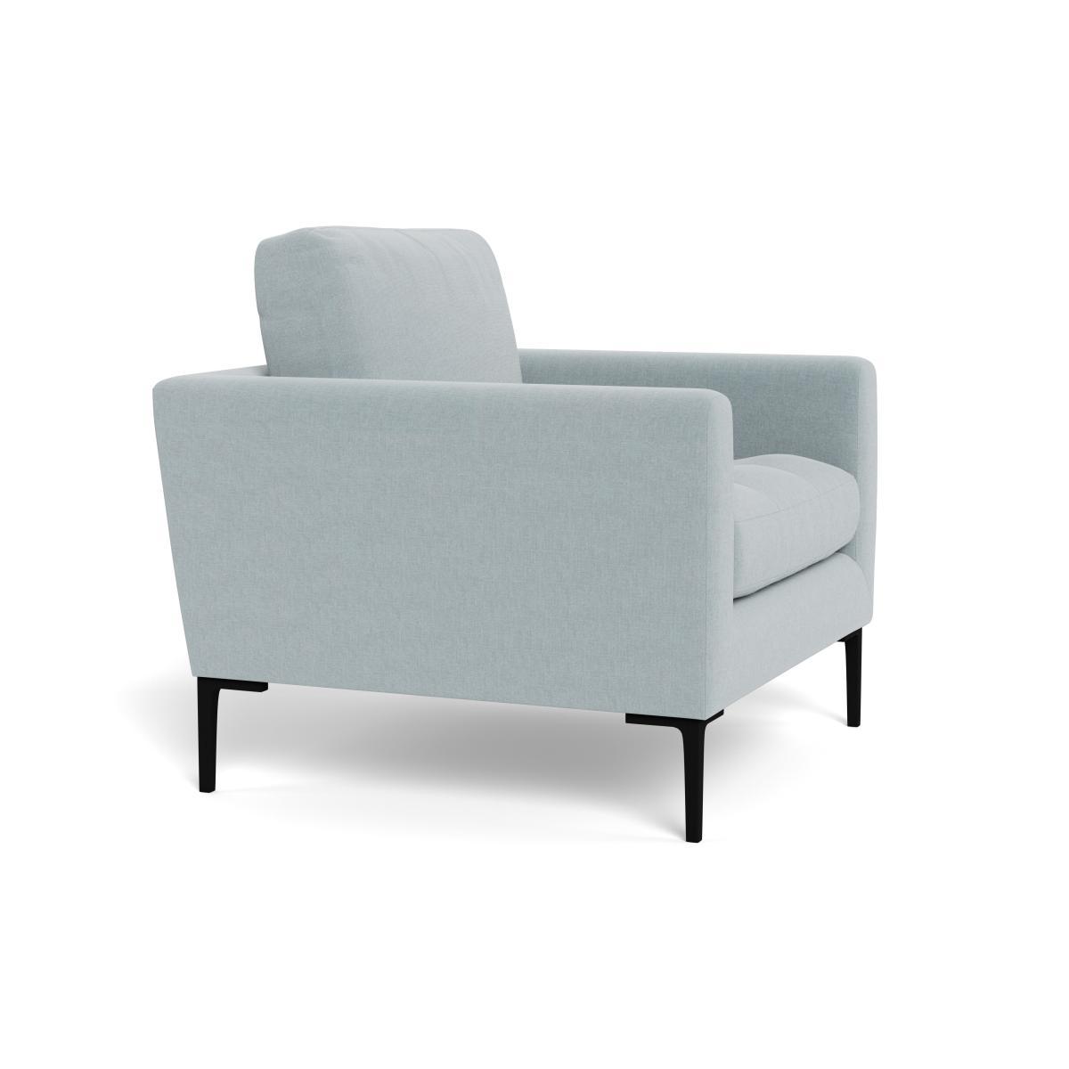 Heal's Eton Armchair Brushed Cotton Mist Black Feet - Heal's UK Furniture – image 2
