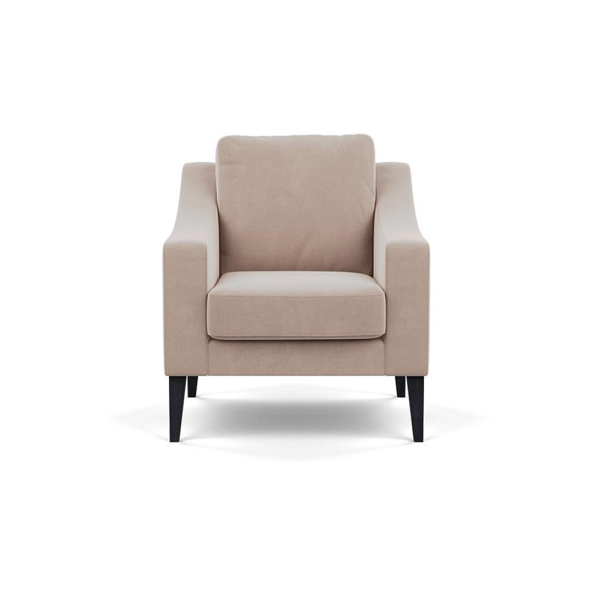 Heal's Richmond Armchair Smart Velvet Pebble Black Feet – image 2