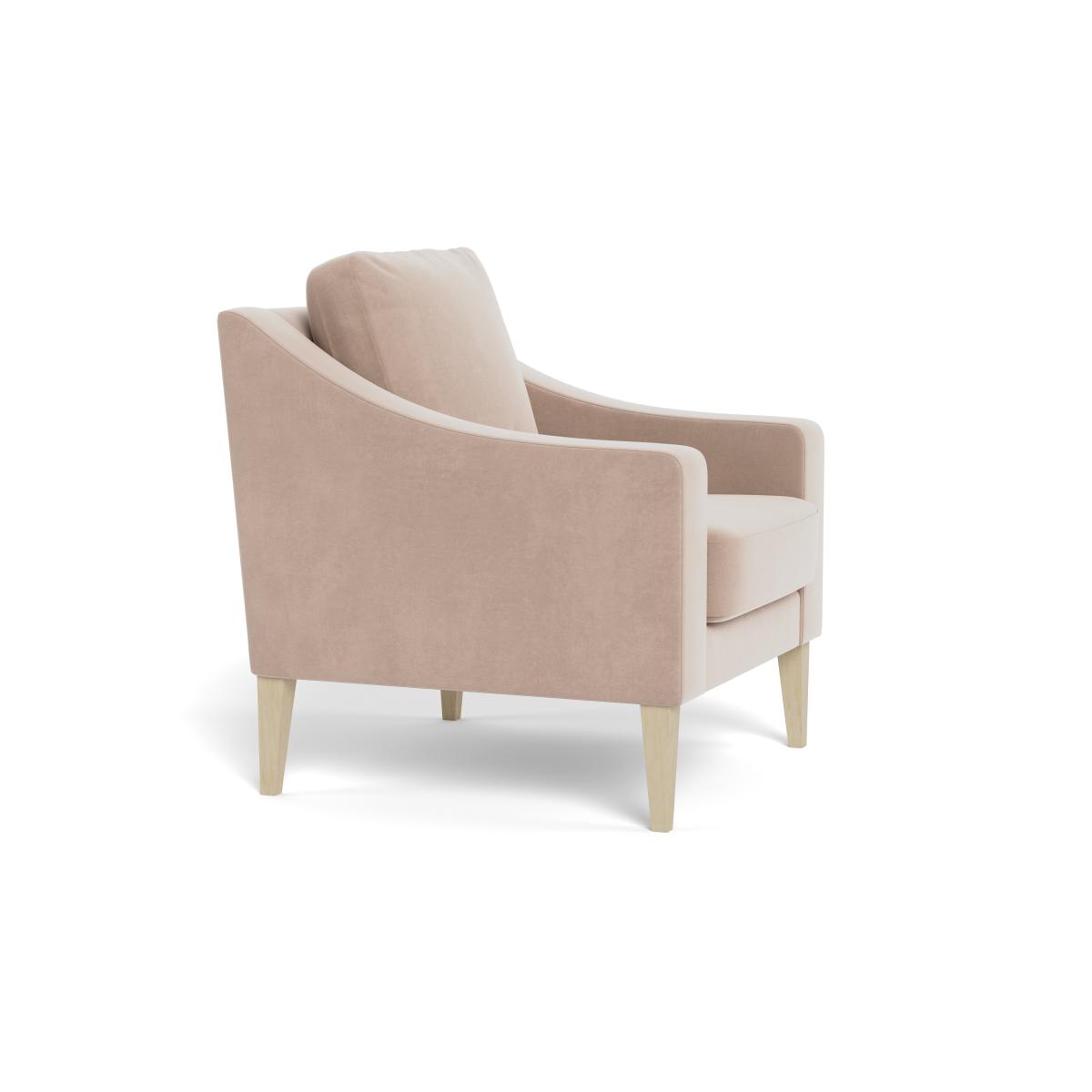 Heal's Richmond Armchair Smart Velvet Pebble Black Feet – image 3